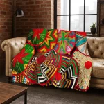 Colorful Baskets Mandala Bohemia Flannel Blanket Soft Warm Blanket for Bedroom Room Living Room Office Travel Camping Picnic - Image 3