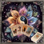 VIKAMA Yin-Yang Mandala Tarot Tablecloth Starry Sky Design Witchcraft Pagan Divination Tarot Altar Cloth Decorative Cover - Image 2
