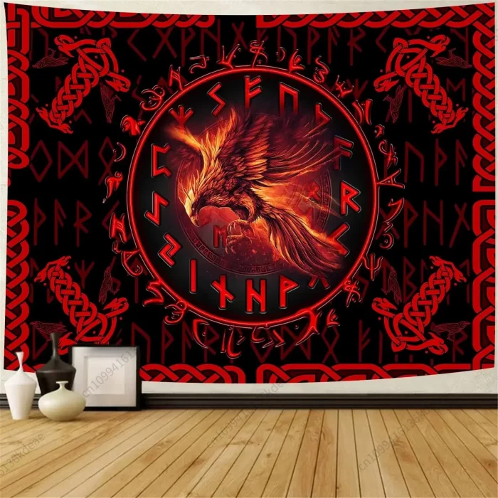 Aesthetic Tapestry Ancient Viking Meditation Runes Flags Tapestries Greek Mythology Wall Hanging Decor Bedroom Background Cloth - Image 7