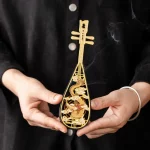 Creative Metal Pipa Incense Burner Chinese Loong Carving Hollow Out Incense Holder Home Fragrance Decorative Ornaments - Image 3