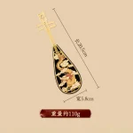 Creative Metal Pipa Incense Burner Chinese Loong Carving Hollow Out Incense Holder Home Fragrance Decorative Ornaments - Image 7