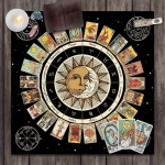 VIKAMA Mandala Flower Tarot Card Tablecloth Sun Tai Chi Tarot Card Tablecloth Divination Cloth Oracle Card Mat Home Decor - Image 4