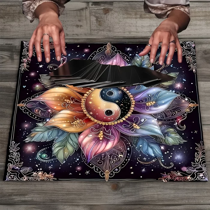 VIKAMA Yin-Yang Mandala Tarot Tablecloth Starry Sky Design Witchcraft Pagan Divination Tarot Altar Cloth Decorative Cover - Image 5