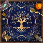 VIKAMA Mandala Flower Tarot Card Tablecloth Sun Tai Chi Tarot Card Tablecloth Divination Cloth Oracle Card Mat Home Decor - Image 5