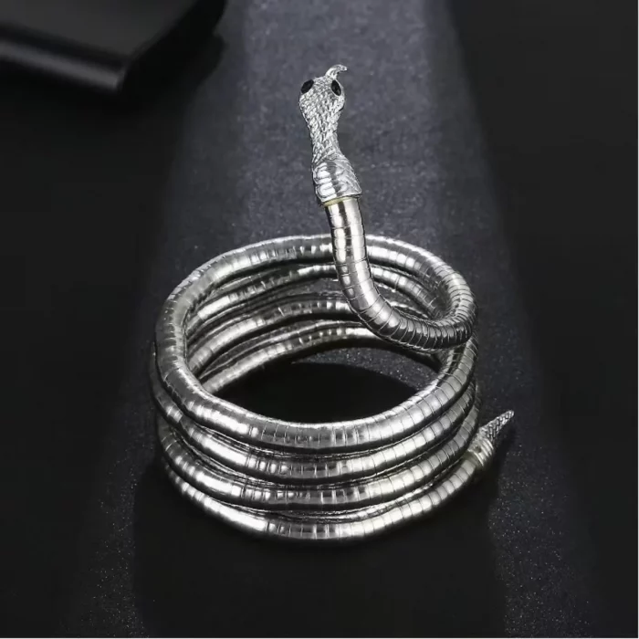 New Punk Hip Hop Metal Adjustable Gold Color Snake Necklace Multi-Function Necklace For Women Party Jewelry Gift - Image 3