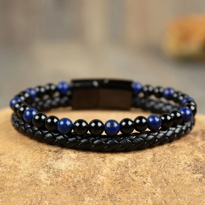 Tiger's Eye Bracelet-Black Obsidian Strength Calming Healing Stone Men's Bracelet-Spiritual Protection Balance Meditation Bracel - Image 4
