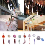 Japanese Style Cherry Blossom Wind Chimes Romantic Flower Blossom Small Wind Bells Decoration Home Glass Japan Styles Pendant - Image 2