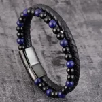 Tiger's Eye Bracelet-Black Obsidian Strength Calming Healing Stone Men's Bracelet-Spiritual Protection Balance Meditation Bracel - Image 6