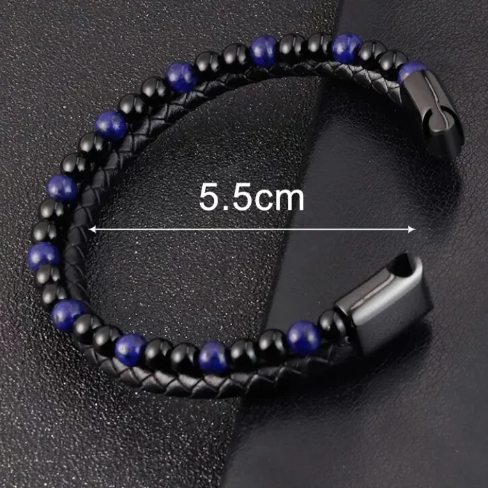 Tiger's Eye Bracelet-Black Obsidian Strength Calming Healing Stone Men's Bracelet-Spiritual Protection Balance Meditation Bracel - Image 5