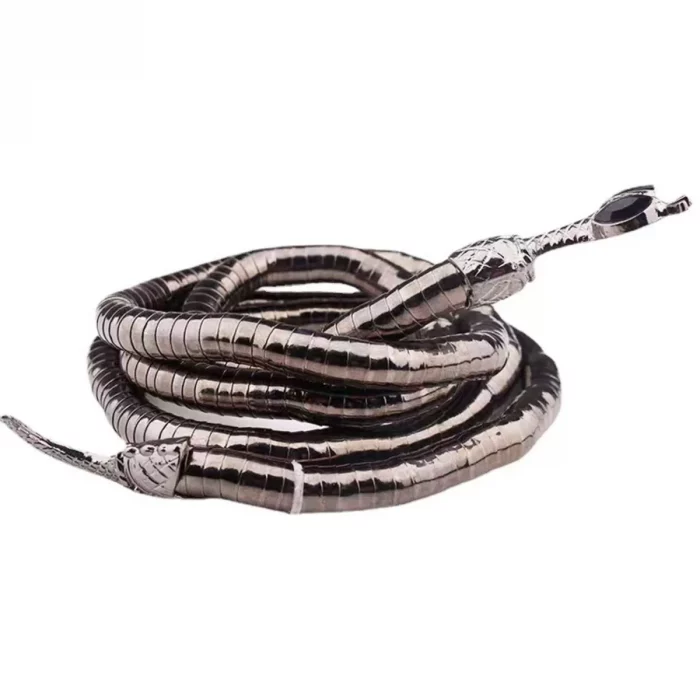 New Punk Hip Hop Metal Adjustable Gold Color Snake Necklace Multi-Function Necklace For Women Party Jewelry Gift - Image 5