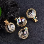 Natural Clear Quartz Crystal Mini Sphere Rainbow Ball Pendant Gifts - Image 4