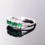 Natural Emerald Wedding Ring Natural Gemstone 925 Sterling Silver Rings Fine Elegant Jewelry for Women Best Gift New - Image 2