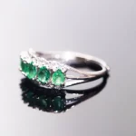 Natural Emerald Wedding Ring Natural Gemstone 925 Sterling Silver Rings Fine Elegant Jewelry for Women Best Gift New - Image 4