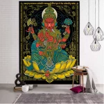 Indian Buddha Mandala Tapestry Meditation Art Printed Wall Tapestry Hippie Psychedelic Bohemian Wall Art Deco Yoga Mat - Image 2