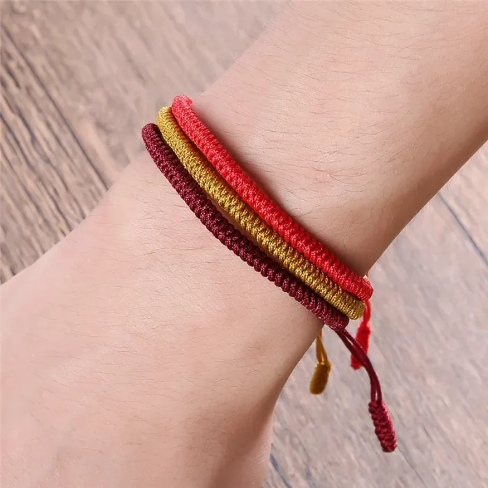 Multicolor Thread Bracelet Tibetan Buddhism Love Lucky Charm Tibetan Bracelets & Bangles For Women Men Handmade knot Rope - Image 1