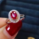 Top Quality Natural and Real Ruby Ring Gemstone Wedding Engagement Rings for Women Fine Jewelry Gift Wholesale - Image 4