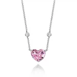 100% 925 Real Silver 10*12mm Heart-Shaped Aquamarine High Carbon Diamond Pendant Necklace for Women Wedding Party Fine Jewelry