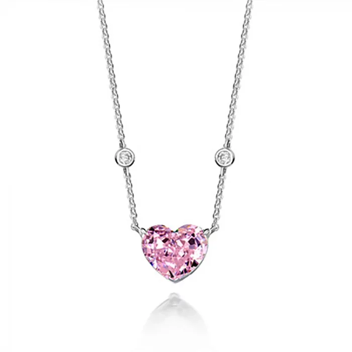 100% 925 Real Silver 10*12mm Heart-Shaped Aquamarine High Carbon Diamond Pendant Necklace for Women Wedding Party Fine Jewelry - Image 6