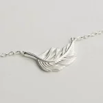 925 Sterling Silver feather Necklaces & Pendants For Women High Quality Sterling-silver-jewelry