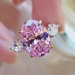 PANSYSEN Bohemia 100% 925 Sterling Silver 10*14MM Oval Citrine sapphire Wedding Engagement Ring for Women Fine Jewelry Gifts - Image 3