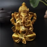 Gold Lord Ganesha Statue Buddha Elephant hindu God Sculpture Figurines Resin Home Garden Decoration Buddha Statues For House - Image 6