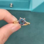 18K Gold Ring for Women Natural 2 Carat Diamond with Diamond Jewelry Anillos De Bizuteria Anillos Mujer Gemstone Rings Box - Image 3