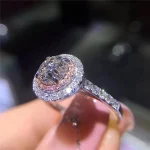 100% Real 18K Gold Ring for Women Natural AAA Moissanite Jewelry Gemstone Anillos De Bizuteria Tension Setting Mini Diamond Ring - Image 7