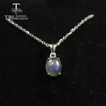 Multi ov 7*9mm Gemstone Pendant ,simple design black opal neckalce aquamarine pendant labradorite pendant 925 sterling silver - Image 7
