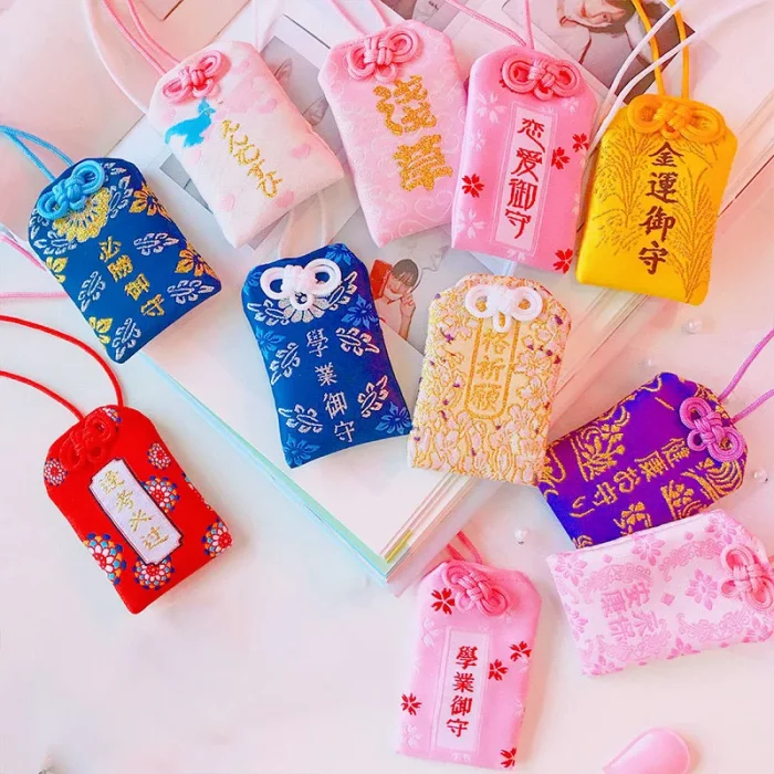 39Style New Omamori Pray Fortune Beauty Health Safe Transparent Wealth Bag Guard Talisman Pendant Keychain Couple Gift - Image 3