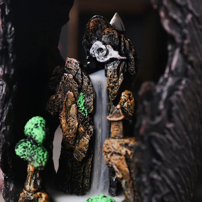 Home Decor Vase Design Ornament Resin Handiwork Lucky Fengshui Waterfall Backflow Incense Burner Censer - Image 5