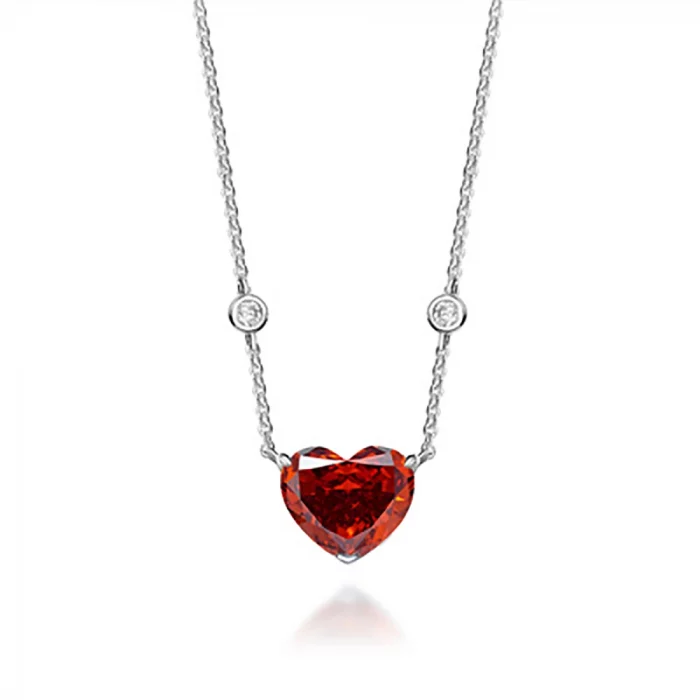100% 925 Real Silver 10*12mm Heart-Shaped Aquamarine High Carbon Diamond Pendant Necklace for Women Wedding Party Fine Jewelry - Image 4