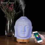 Wifi Control Air Humidifier Aroma Essential Oil Diffuser 7 Colors LED Night Light Cool Buddha Mist Maker Aromatherapy For Home - Image 2