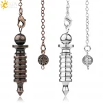 CSJA Pendulum Metal for Dowsing Pendule Pendulo Divination Radiestesia Healing Women Men Amulet Screw Shape Charm Jewelry G190 - Image 2