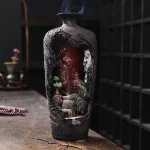 Home Decor Vase Design Ornament Resin Handiwork Lucky Fengshui Waterfall Backflow Incense Burner Censer - Image 6