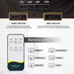 Aromatherapy Essential Oil Diffuser Wood Grain Remote Control Ultrasonic Air Humidifier Cool with 7 Color LED Light - Image 6