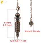CSJA Pendulum Metal for Dowsing Pendule Pendulo Divination Radiestesia Healing Women Men Amulet Screw Shape Charm Jewelry G190 - Image 7
