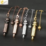 CSJA Pendulum Metal for Dowsing Pendule Pendulo Divination Radiestesia Healing Women Men Amulet Screw Shape Charm Jewelry G190 - Image 4