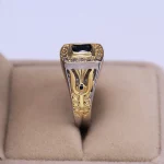 Luxury 925 Ring for Men Natural 2 Carat Sapphire with Diamond Jewelry Anillos De Bizuteria Anillos Gemstone Rings Box - Image 4