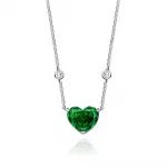 100% 925 Real Silver 10*12mm Heart-Shaped Aquamarine High Carbon Diamond Pendant Necklace for Women Wedding Party Fine Jewelry - Image 3