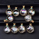 Natural Clear Quartz Crystal Mini Sphere Rainbow Ball Pendant Gifts - Image 6
