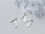Fashion Classic Feather Design Charms 925 Sterling Silver Men Women Jewelry Accessories DIY Earrings Necklace Pendant Materials - Image 4
