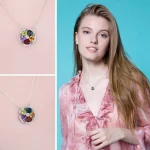 JewelryPalace 2.6ct Genuine Blue Topaz Amethyst Citrine Garnet Peridot 925 Sterling Silver Pendant Necklace for Woman No Chain - Image 5
