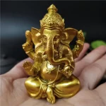 Gold Lord Ganesha Statue Buddha Elephant hindu God Sculpture Figurines Resin Home Garden Decoration Buddha Statues For House - Image 7