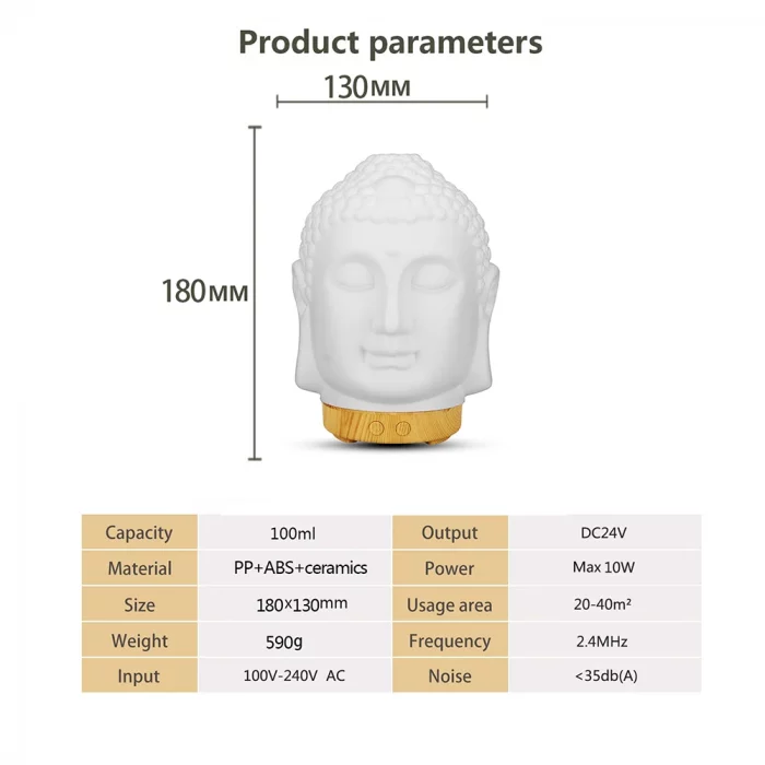 Wifi Control Air Humidifier Aroma Essential Oil Diffuser 7 Colors LED Night Light Cool Buddha Mist Maker Aromatherapy For Home - Image 6