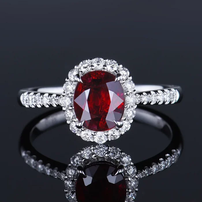 Classic natural ruby Red Stone Rings for Women 925 Sterling Silver Fashion Anniversary Jewelry For girls Christmas Day Gift - Image 2
