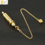 CSJA Pendulum Metal for Dowsing Pendule Pendulo Divination Radiestesia Healing Women Men Amulet Screw Shape Charm Jewelry G190 - Image 5