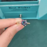 18K Gold Ring for Women Natural 2 Carat Diamond with Diamond Jewelry Anillos De Bizuteria Anillos Mujer Gemstone Rings Box - Image 5