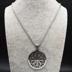Pagan Amulet Helmet Awe Aegishjalmur Viking Compass Talisman Scandinavian Vegvisir Stainless Steel Necklaces Jewelry N3033S03 - Image 4