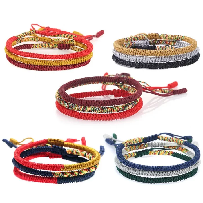 Multicolor Thread Bracelet Tibetan Buddhism Love Lucky Charm Tibetan Bracelets & Bangles For Women Men Handmade knot Rope - Image 2