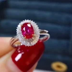 Top Quality Natural and Real Ruby Ring Gemstone Wedding Engagement Rings for Women Fine Jewelry Gift Wholesale - Image 3